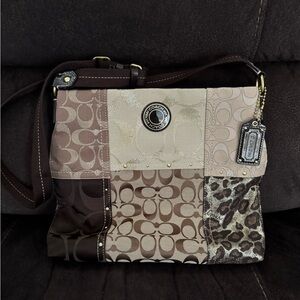 Coach Multicolor Patchwork Shoulder Bag